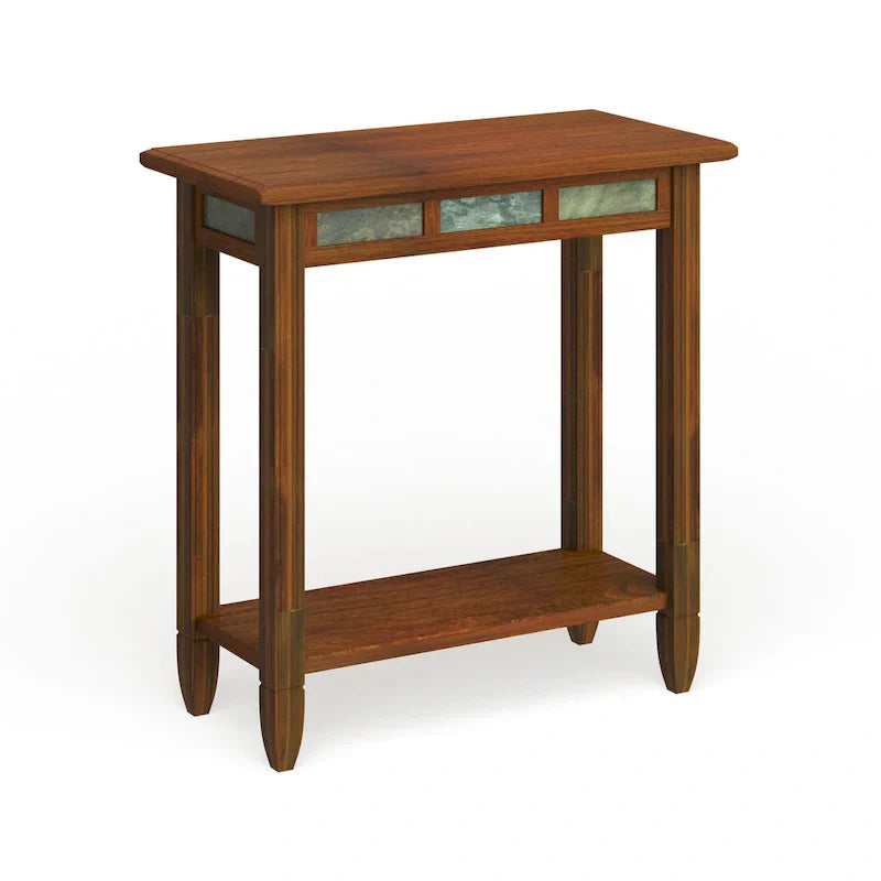 Leick Home Rustic Slate Side Table Featuring USB-C Charging Port