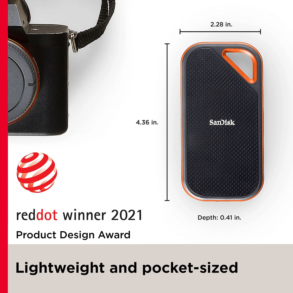 SanDisk 1TB Extreme PRO Portable SSD - Up to 2000MB/s