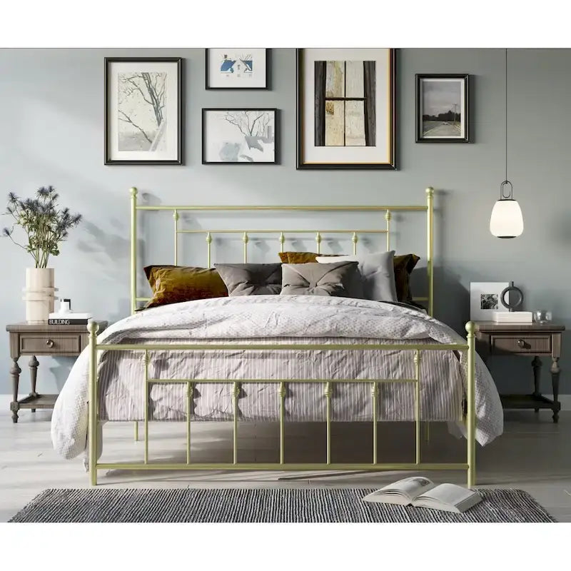 Melia Metal Bed Frame with Platform Design