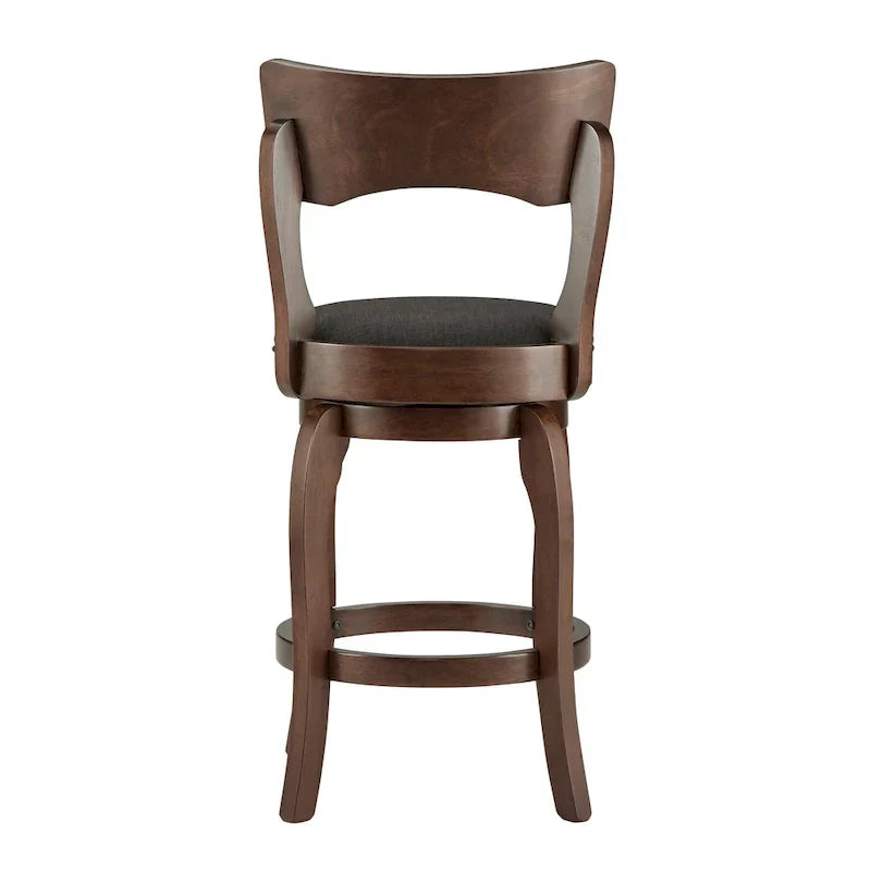 Lyla 24-Inch Brown Swivel Counter Stool by iNSPIRE Q Classic
