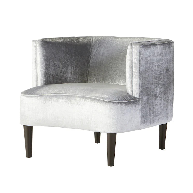 Roundhill Furniture Isla Chenille Oversized Barrel Accent Chair with Armrests for Living Room