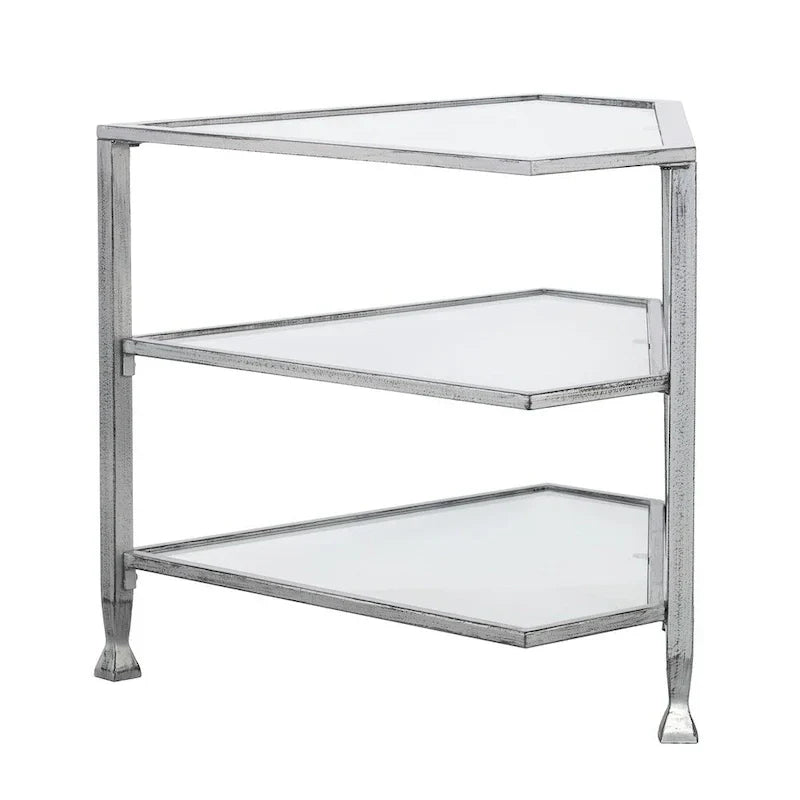 SEI Furniture Jensen Metal Corner TV Stand for Screens up to 33.25 inches
