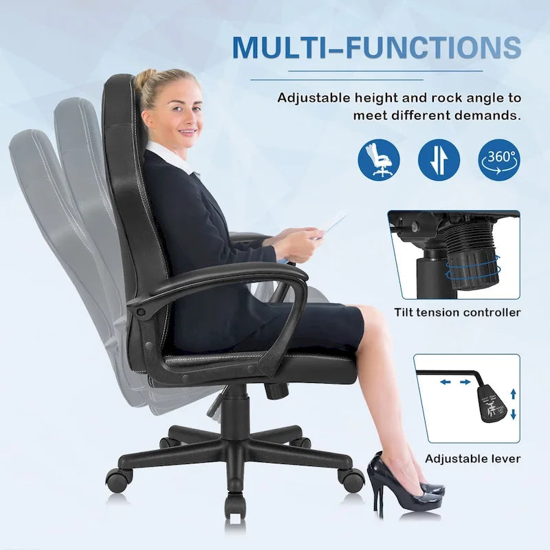 Homall Ergonomic High-Back Leather Gaming and Office Chair