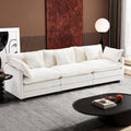 111.4 Inch L-Shaped Modern Sofa Modular Cloud Sofa Ottoman 4-Seater Chenille Deep Seat Sofa