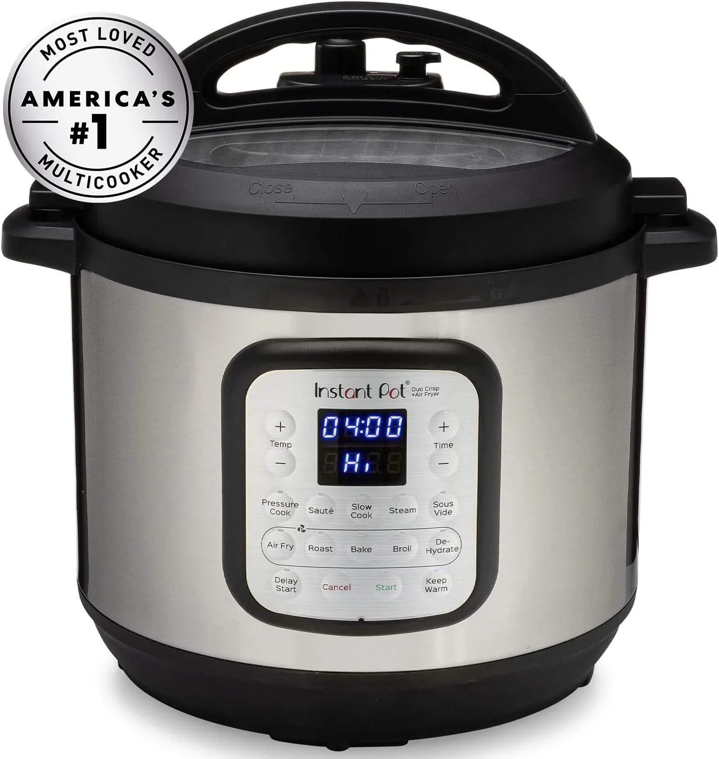 Instant Pot Duo Crisp 11-in-1 Air Fryer and Electric Pressure Cooker Combo with Multicooker Lids that Air Fries