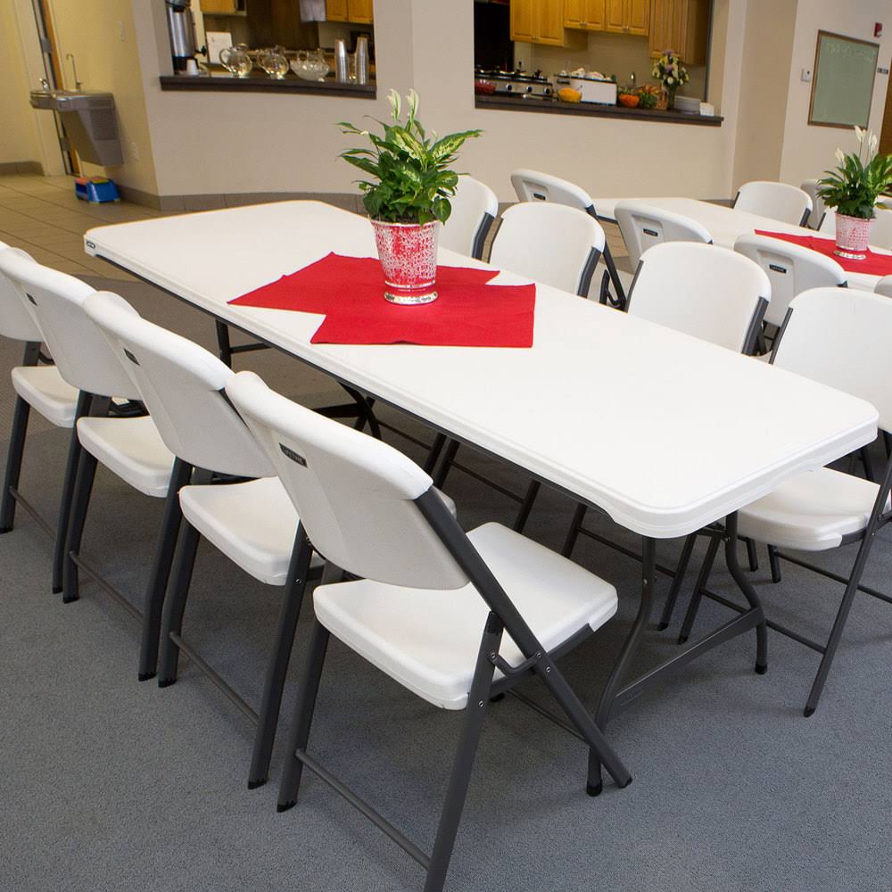 Lifetime 4-Pack Commercial Stacking 8 ft Folding Table �?White (80344)