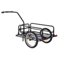 Foldable Bike Cargo Trailer, 80lbs Capacity, 16�测�� Wheels, Black, with Hitch