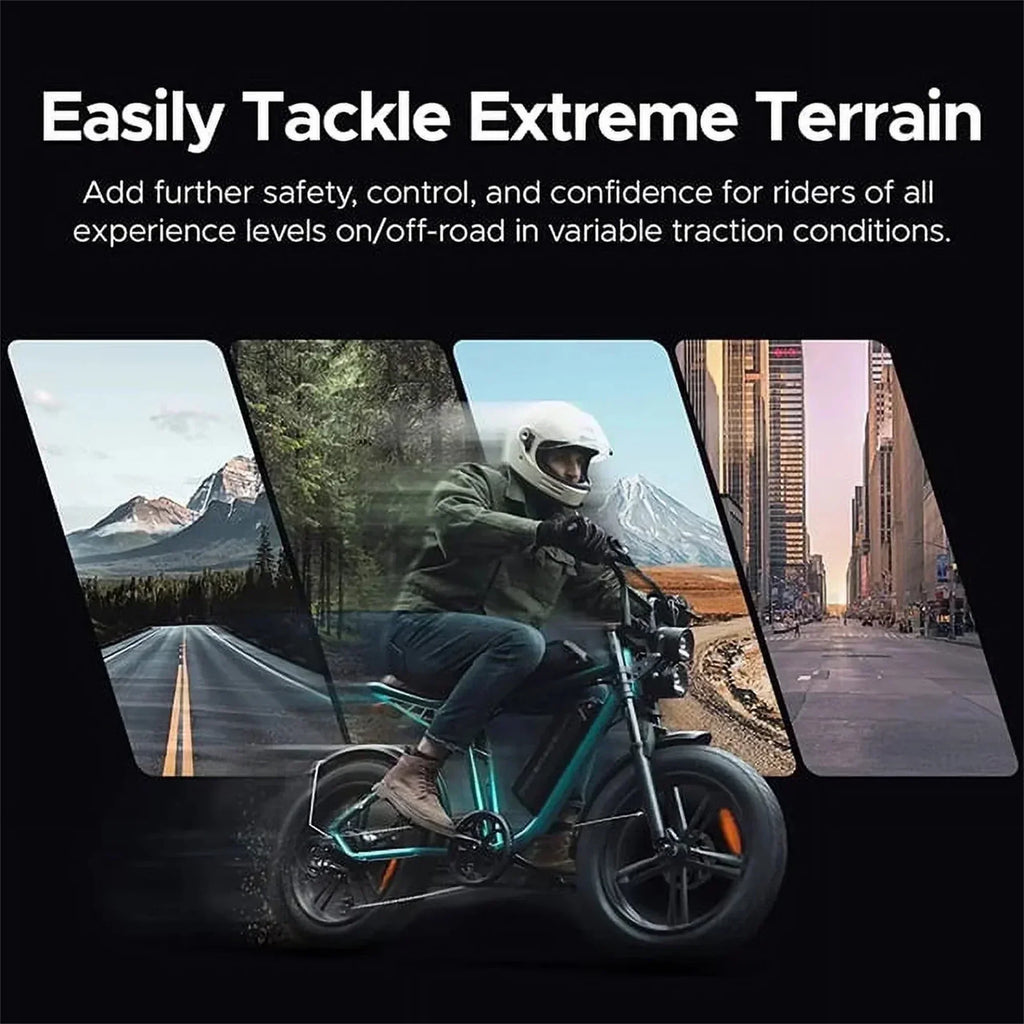1000W Electric Bike for Adults, Retro-Style, 28mph, 94 Miles Range, 20′′x4.0′′ Fat Tires, Full Suspension, UL Certified