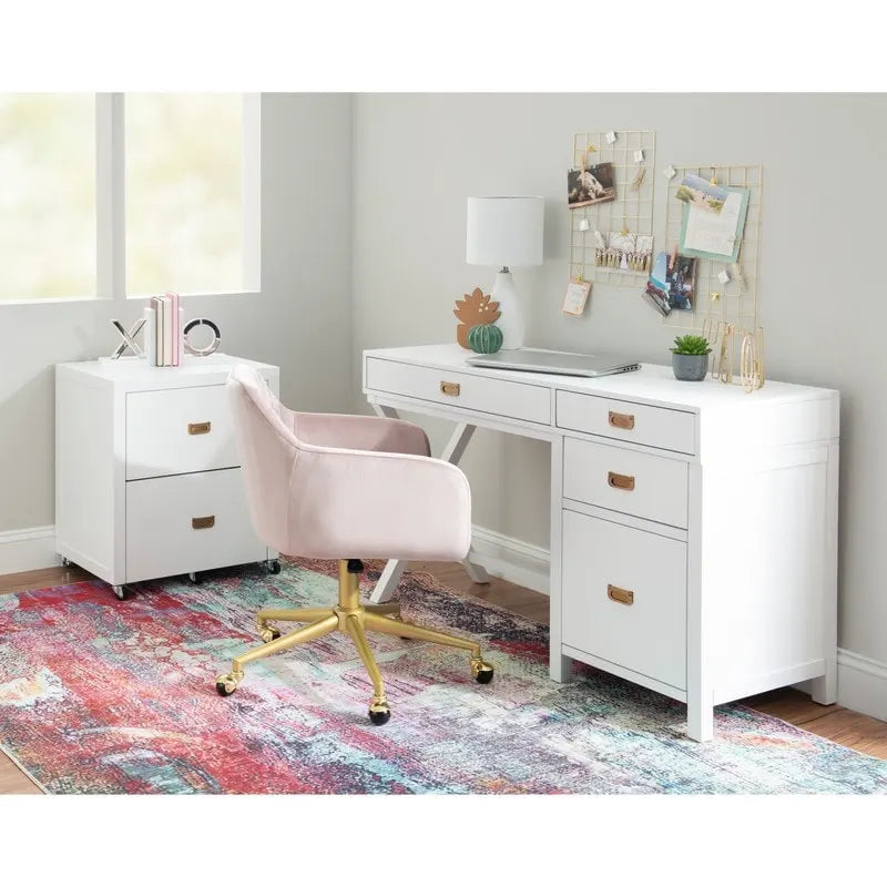 Linon Poppy Side Storage Writing Desk