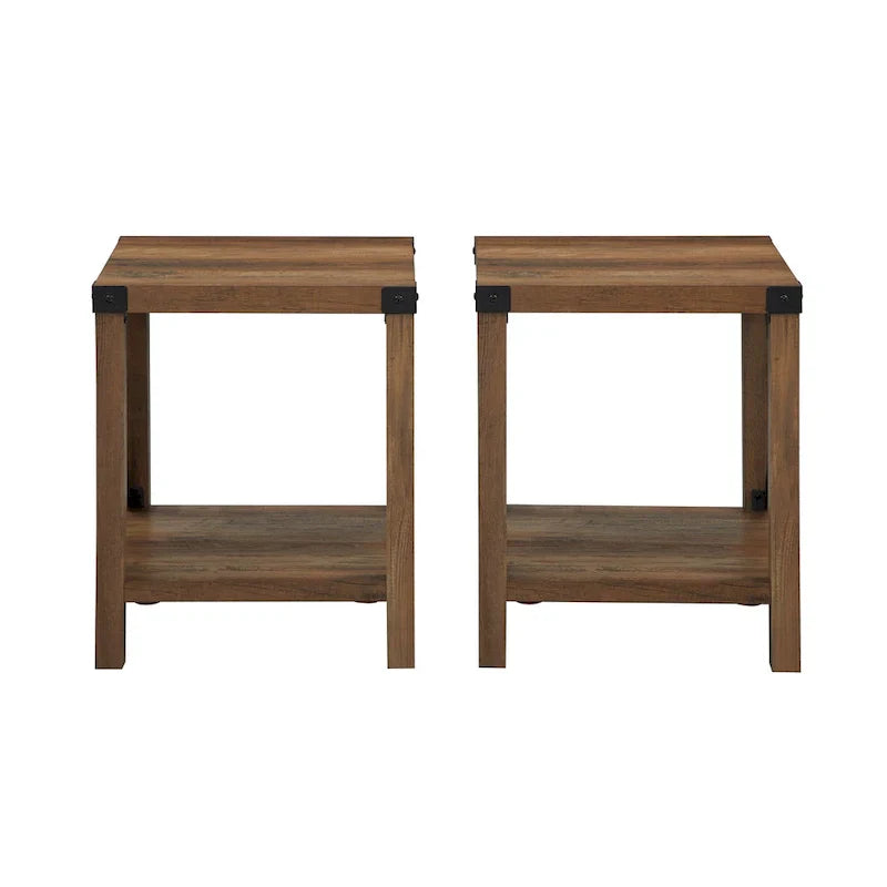 Set of 2 Middlebrook Kujawa 18-Inch X-Side Accent Tables