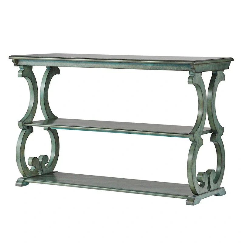 Lorraine Wooden Scroll TV Stand and Sofa Table by iNSPIRE Q Classic
