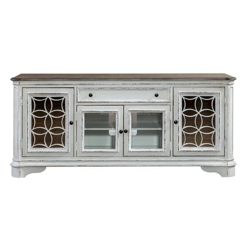 Magnolia Manor Mirrored TV Stand for Entertainment - Available in 2 Finishes