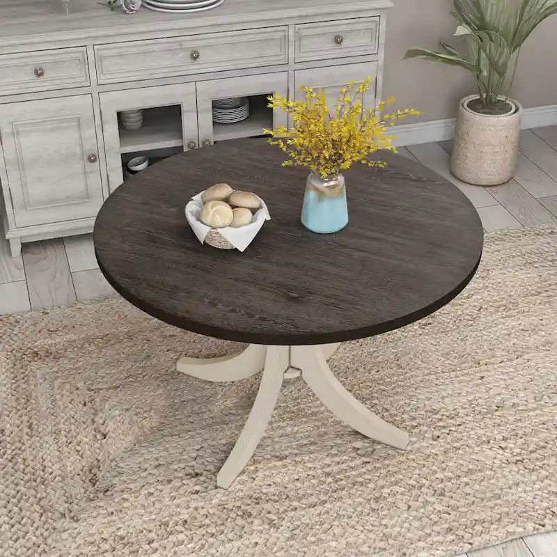 Joyfair Farmhouse 47-Inch White Wood Dining Table by Furniture of America