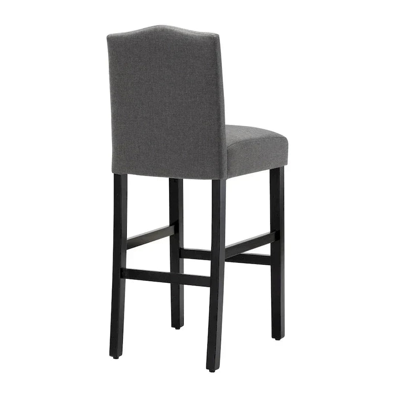 Set of 2 Upholstered 28-Inch Barstools - Stylish Pub Chairs