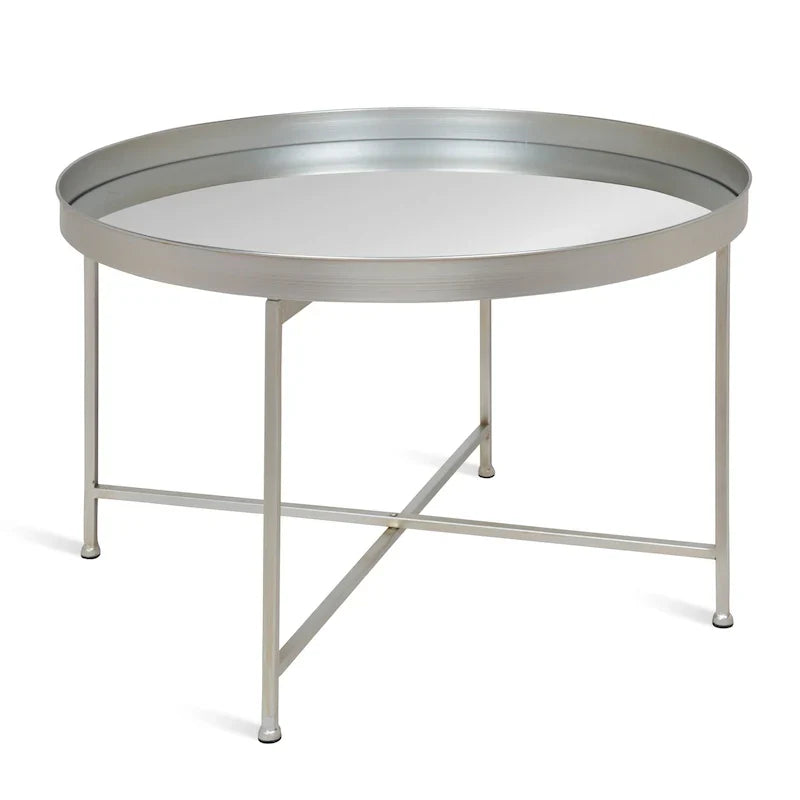 Kate and Laurel Celia 28.25-Inch Round Metal Coffee Table