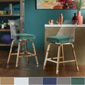 iNSPIRE Q Bold Lennox Velvet Counter Height Stools - Set of 2