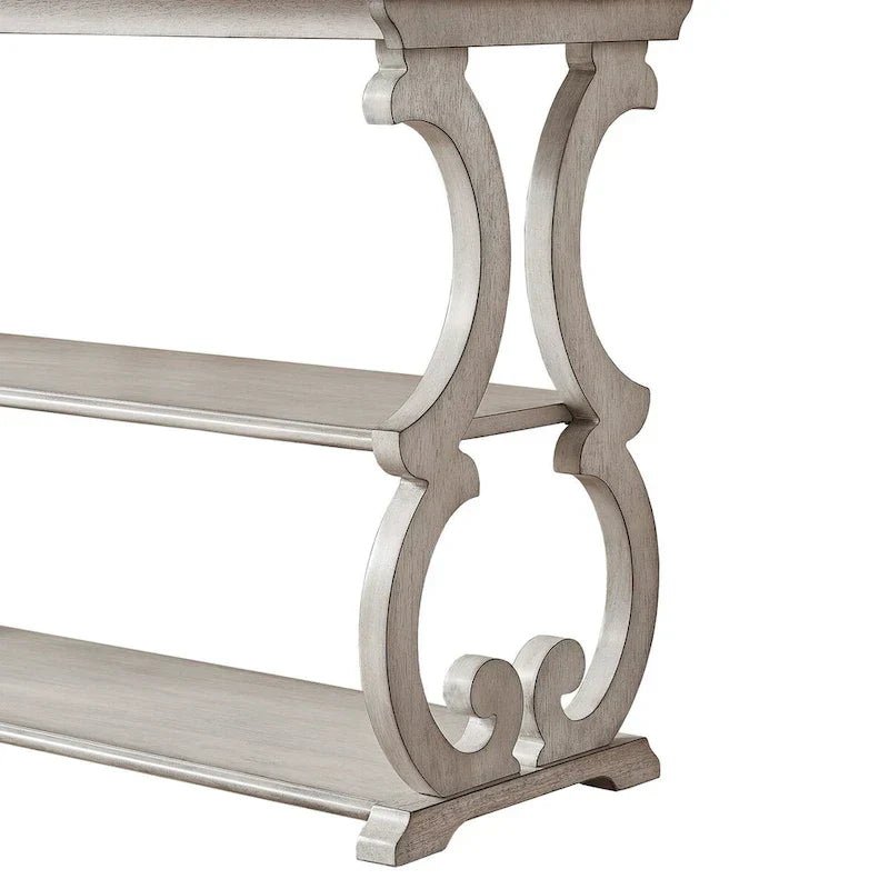 Lorraine Wooden Scroll TV Stand and Sofa Table by iNSPIRE Q Classic