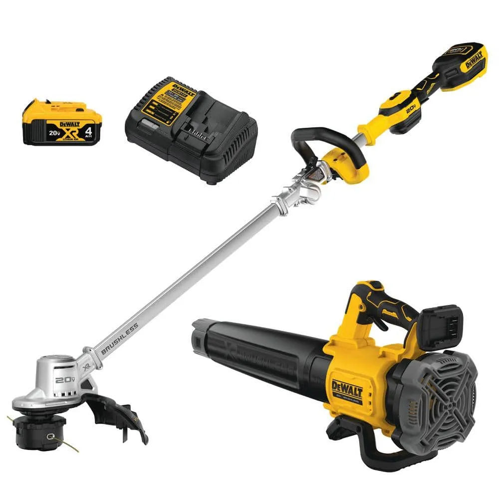 DW 20V MAX Cordless Battery Powered String Trimmer & Leaf Blower Combo