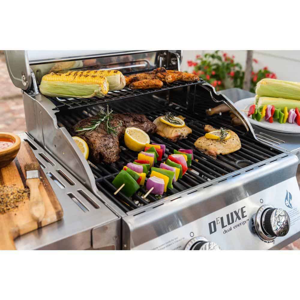 Nexgrill Deluxe 2-Burner Propane Gas Grill, Red – Stainless Steel, 28,000 BTUs, Compact Design