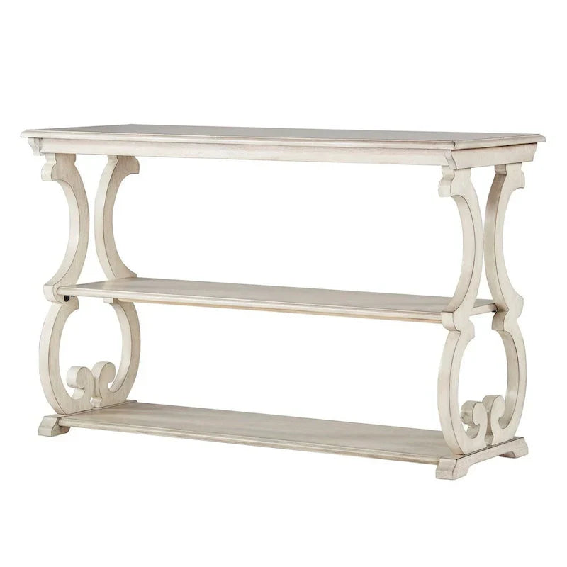 Lorraine Wooden Scroll TV Stand and Sofa Table by iNSPIRE Q Classic