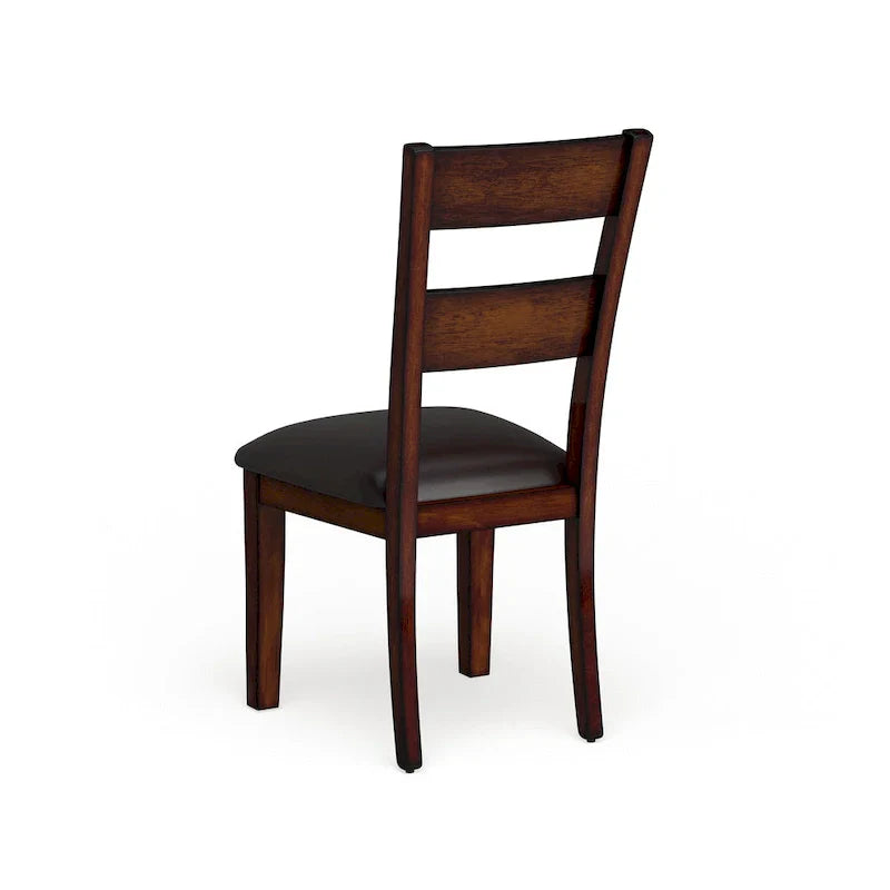Set of 2 Paur Farmhouse Brown Wooden Dining Chairs by Furniture of America