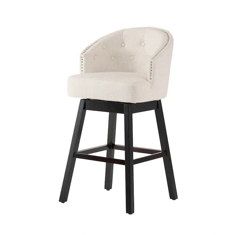 Set of 2 Ogden Beige Swivel Bar Stools by Christopher Knight Home