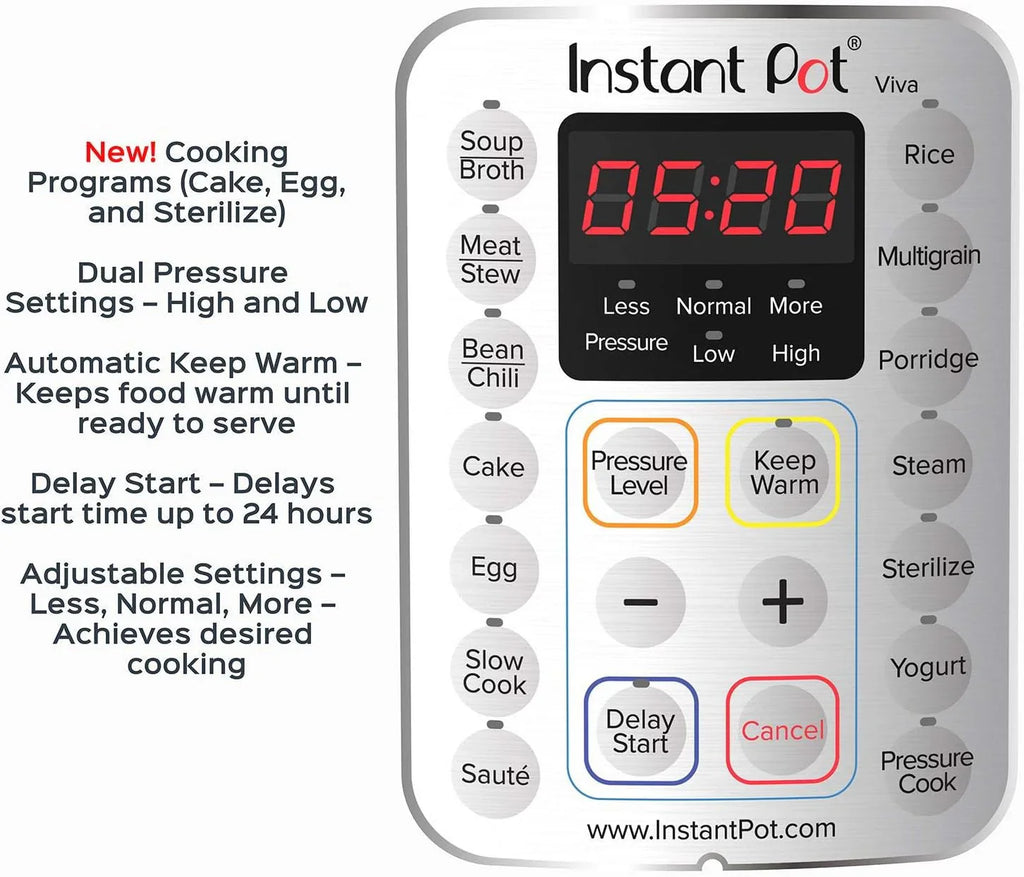 9-in-1 Multicooker, Pressure Cooker, Slow Cook, Rice Maker, Steamer, Sauté, Yogurt, Warmer & Sterilizer, Includes App With Over 800 Recipes, Stainless Steel, 6 Quarts