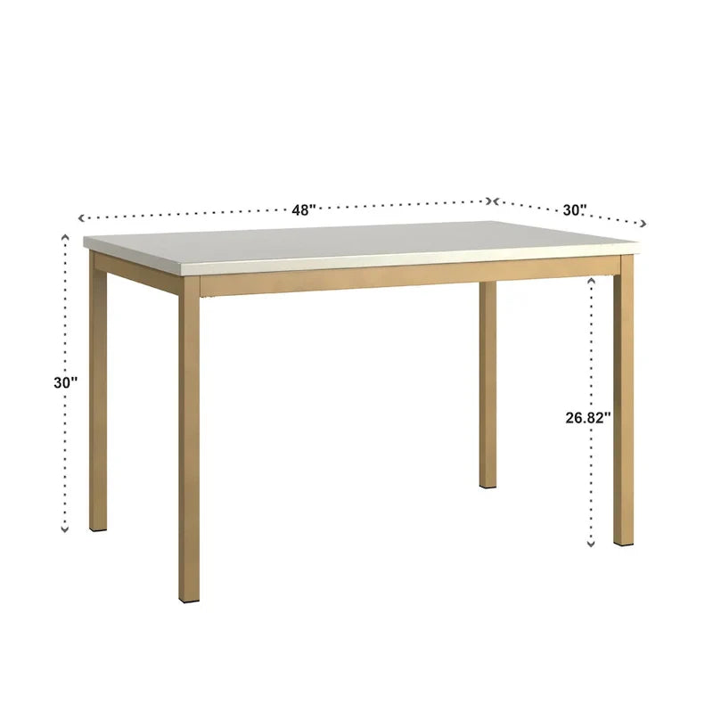 iNSPIRE Q Bold Darcy Gold Dining Table with Faux Marble Top