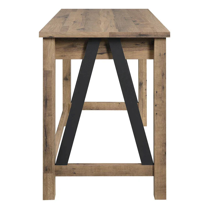 Salvage Oak Quinton Writing Desk with Drawer