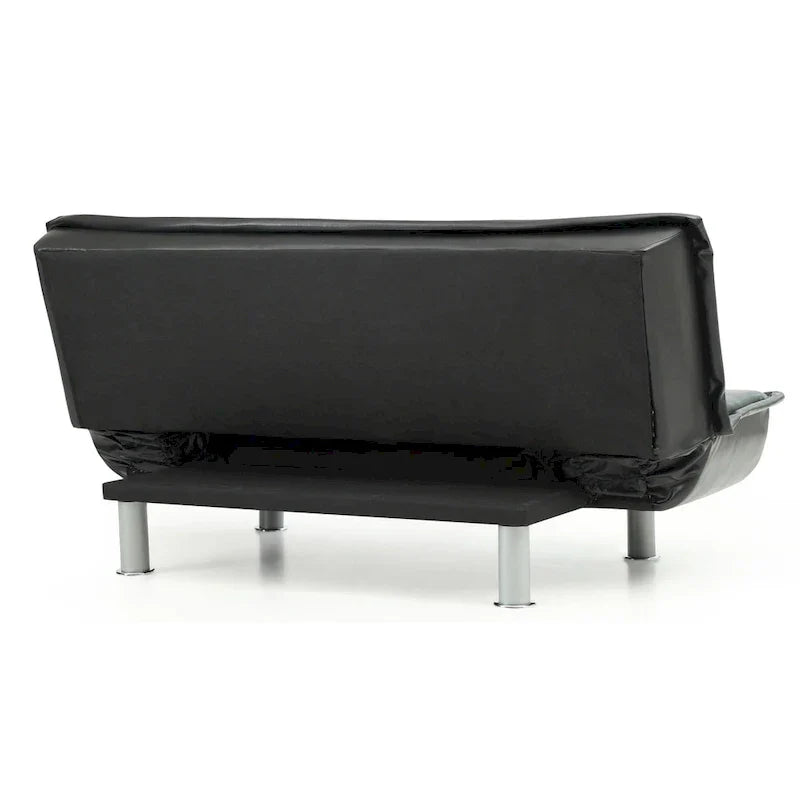 Lionel Faux Leather Convertible Sofa
