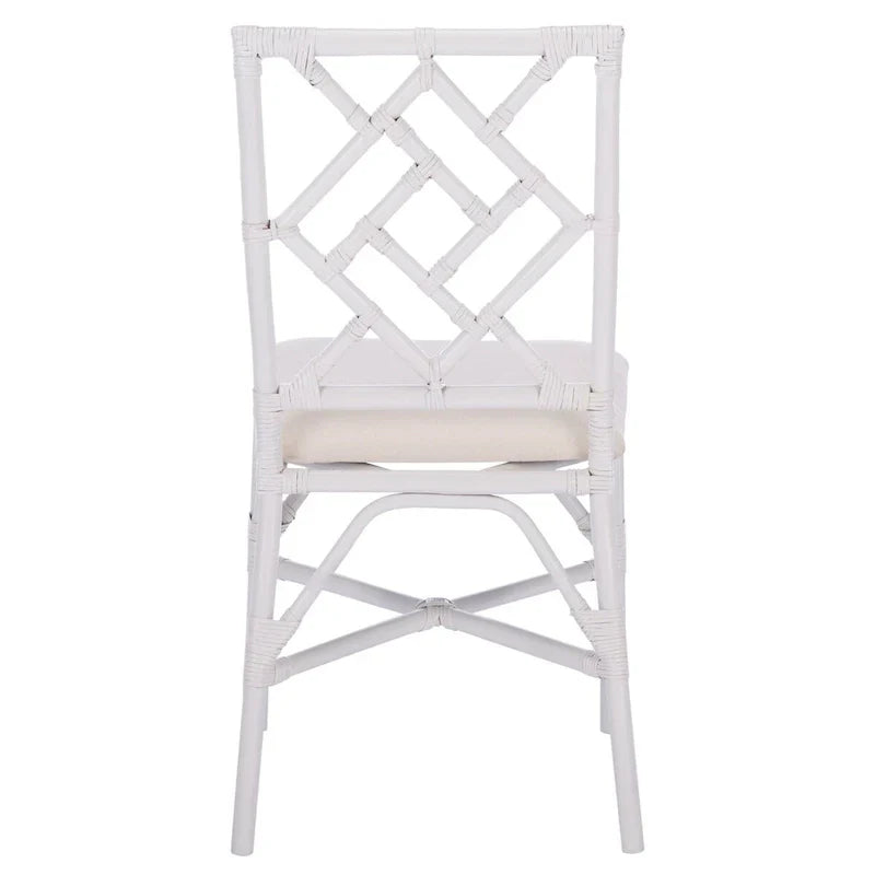 Set of 2 SAFAVIEH Maye Rattan Accent Chairs with Cushions - Dimensions: 18.5" W x 20.9" L x 35.8" H