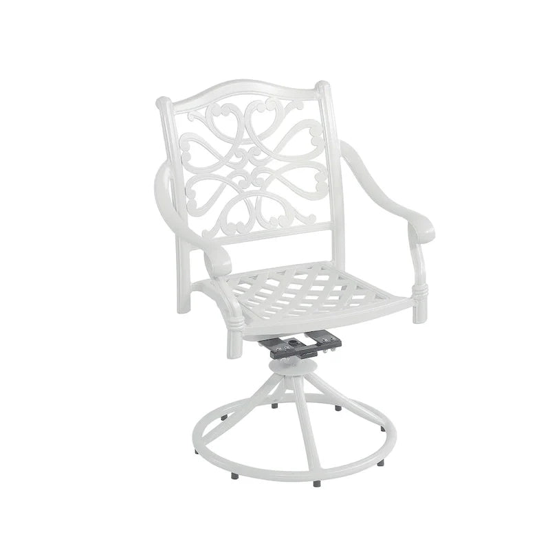 5-Piece Cast Aluminum Patio Dining Set with 4 Swivel Chair