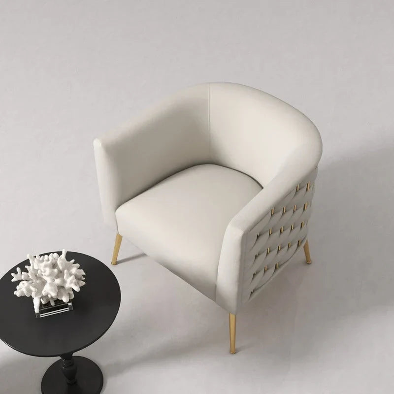 Set of 2 SEYNAR Mid-Century Modern Velvet Round Accent Chairs for Living Room