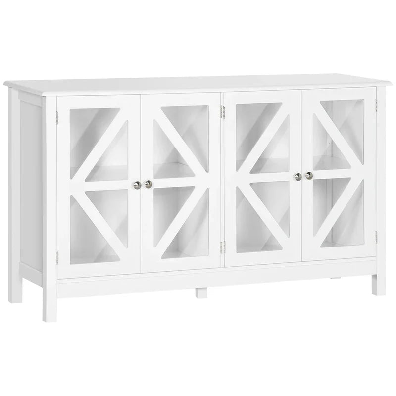 HOMCOM Kitchen Sideboard Buffet Cabinet with Adjustable Shelves for Versatile Storage