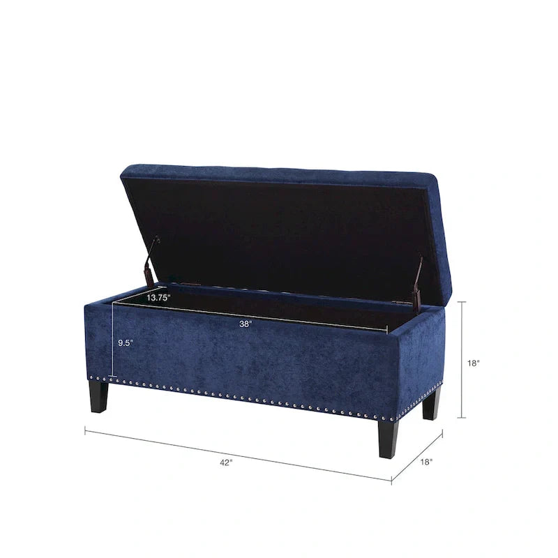 Madison Park Shandra II Tufted Soft Close Storage Bench