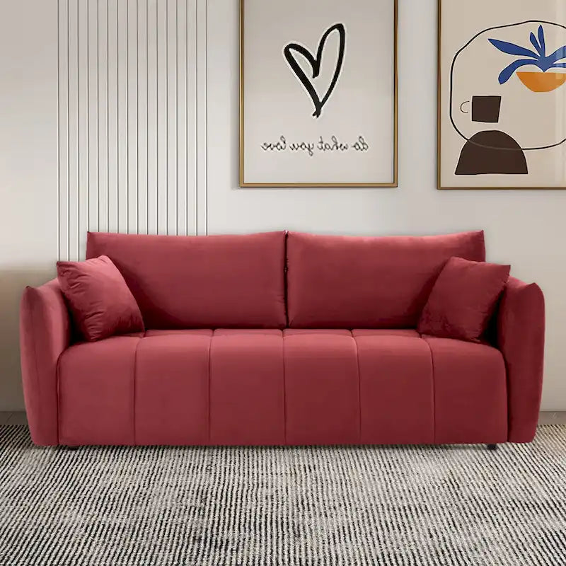 Mid-Century Modern 3-Seat Sofa – Perfect for Living Rooms, Apartments, Lounges, and Bedrooms