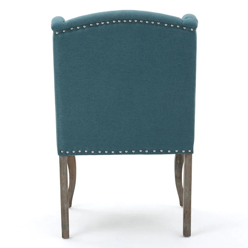 Set of 2 Niclas Wingback Studded Fabric Accent Chairs by Christopher Knight Home