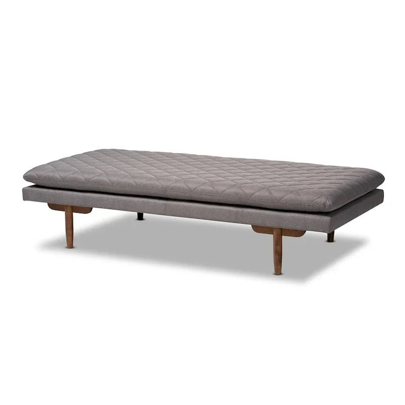 Marit Upholstered Wood Daybed in Mid-Century Modern Style