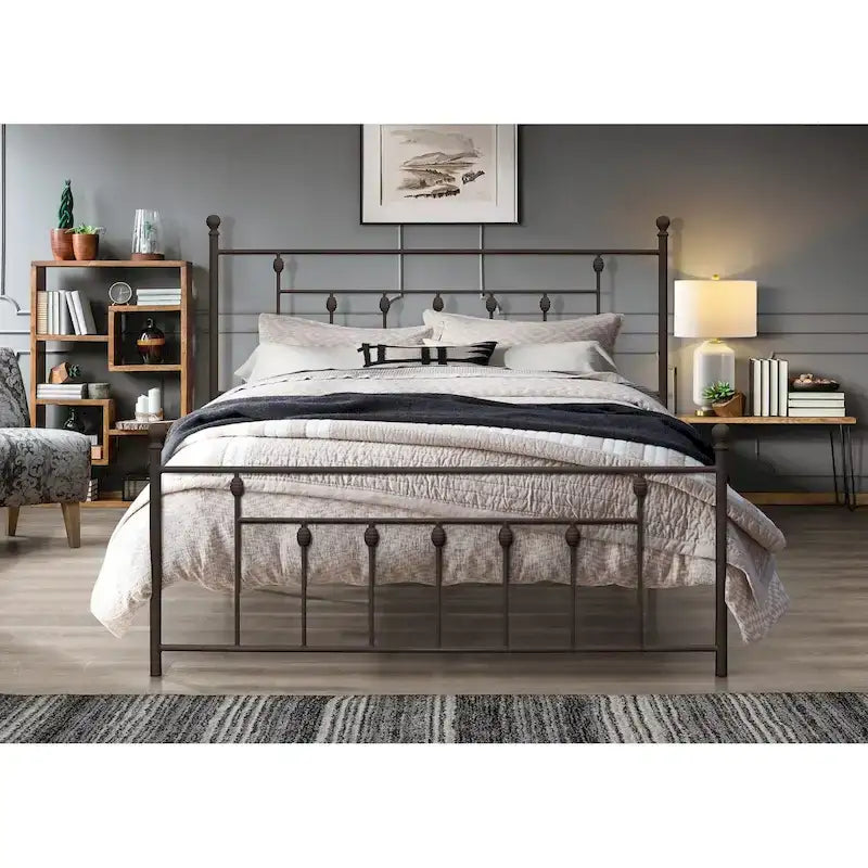 Melia Metal Bed Frame with Platform Design
