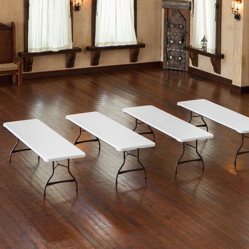 Lifetime 4-Pack Commercial Stacking 8 ft Folding Table �?White (80344)