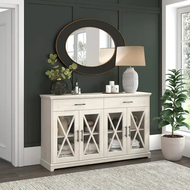 Lennox 60-Inch Buffet Cabinet with Drawers by Bush Furniture