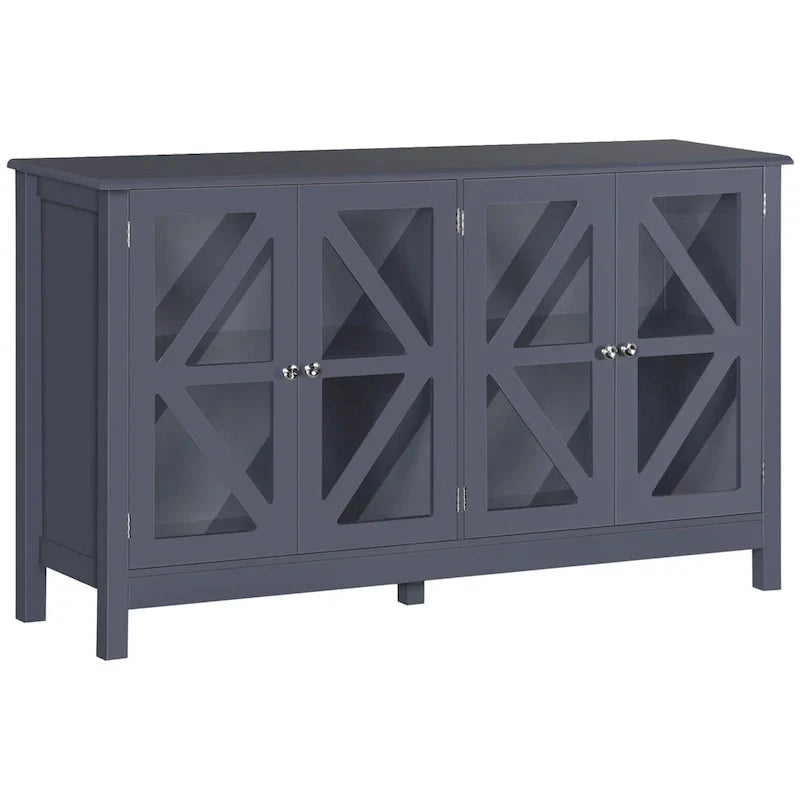 HOMCOM Kitchen Sideboard Buffet Cabinet with Adjustable Shelves for Versatile Storage