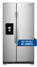 36-Inch Wide Side-By-Side Refrigerator - 24 Cu. ft. Stainless Steel