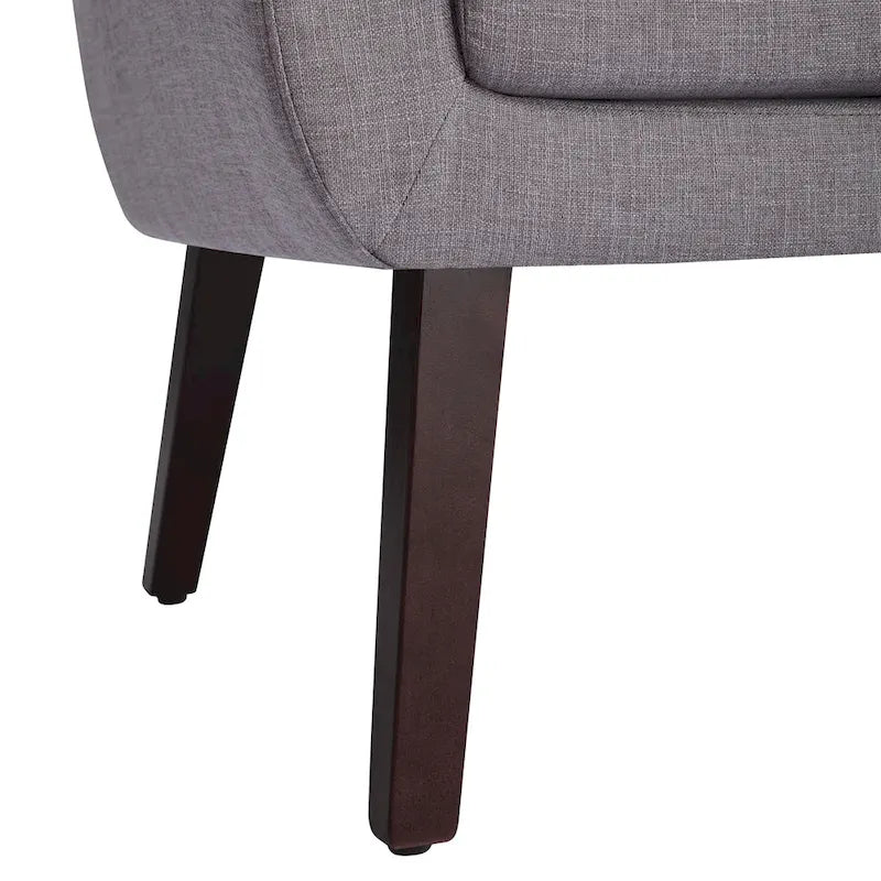 HUIMO Fabric Accent Chair and Ottoman Set - Available in Grey, Beige, Blue, and Dark Teal