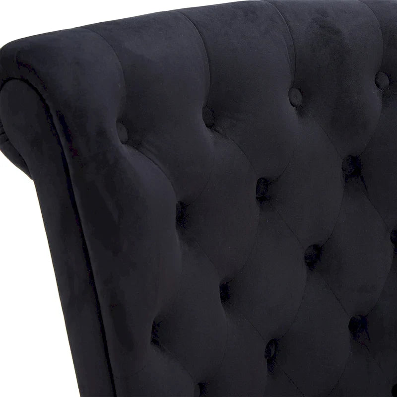 AVAWING Set of 2 Throne Royal Chair Thick Padding and Rubberwood Legs