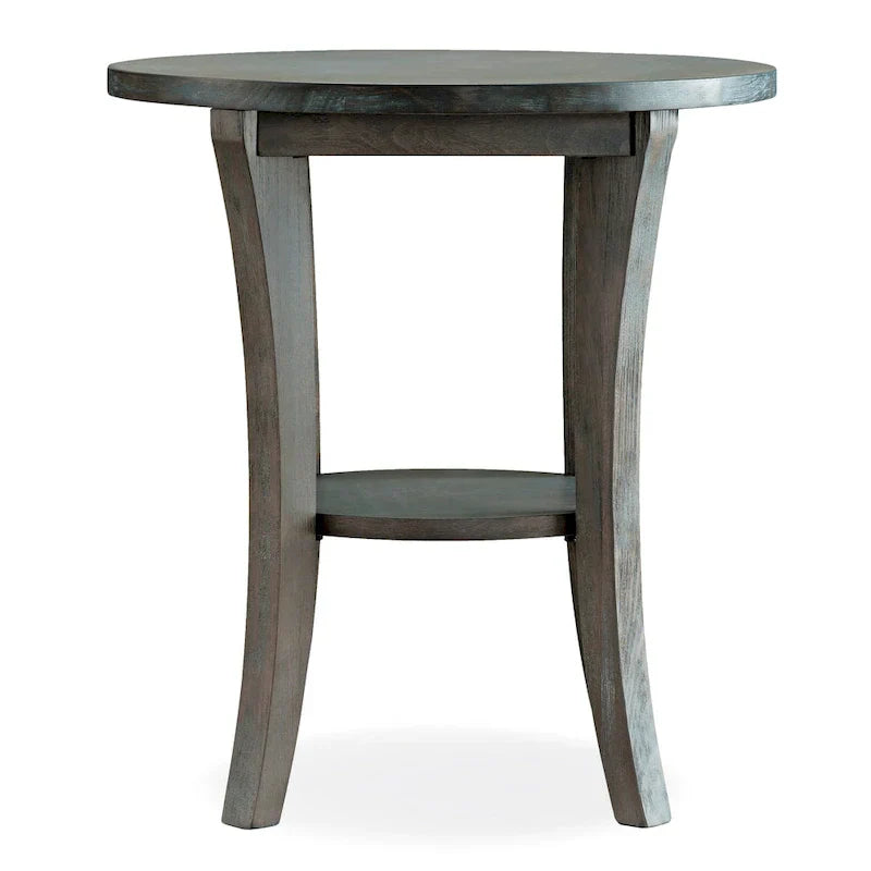 Leick Home Round Side Table Featuring a Convenient Shelf