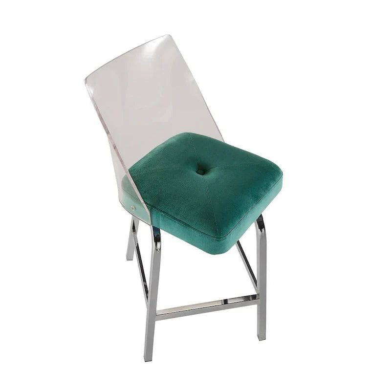 iNSPIRE Q Bold Lennox Velvet Counter Height Stools - Set of 2