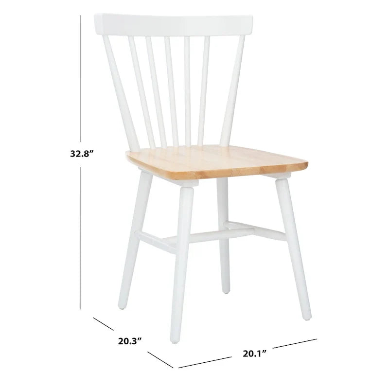 SAFAVIEH Signa Spindle Farmhouse Dining Chair Set (2 Chairs) - Dimensions: 20" W x 20" D x 33" H