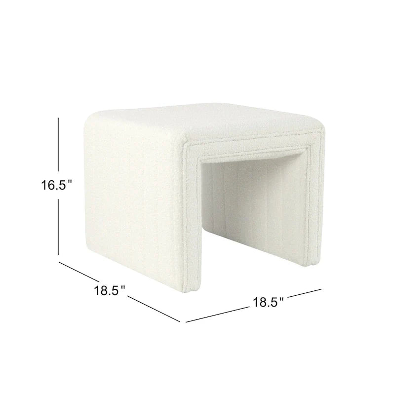 HomePop Contemporary Channel-Designed Ottoman
