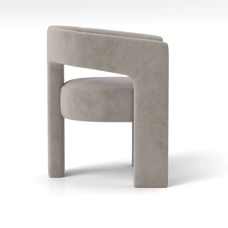 SEYNAR Contemporary Glam Velvet Dining Chair with Open-Back Design